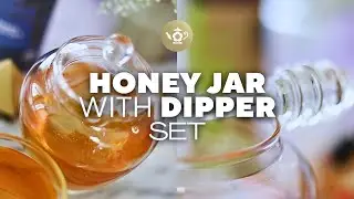 The Perfect Drizzle: Teabloom Honey Jar & Dipper Set 🍯