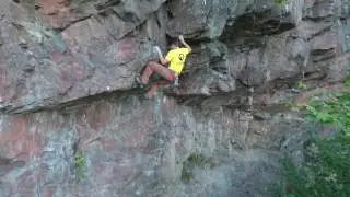 Drone footage of rock climbing Armani - Henriksdalsberget - 6c+ / 5.11c