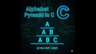 Alphabet Pyramid in C | Character Pyramid Pattern | Logic + Output | Pattern Series 7