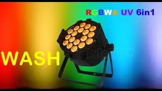 Pro dmx 6 in 1 rgbwa uv 6in1 18x18w wash 64 par can led par light