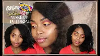 CUT CREASE GOLDEN RED EYESHADOW MAKEUP TUTORIAL | BOX OF CRAYONS PALETTE | CRAYON CASE SLAY🖍