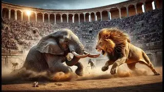 Giant Muscular LION vs Prodigious ELEPHANT | Epic Battle In Roman Arena