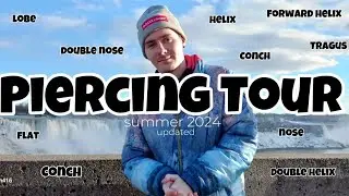 Piercing Tour 2024 - a tour of all my piercings (Double nose, conch, double helix, ears, flat)