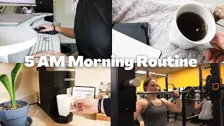 REALISTIC 5 AM Morning Routine | 9-5 Morning Routine, Productivity Tips, Workout Routine
