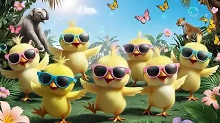 5 Little Chicks Learn The Wild Animal Sound Song
