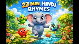23 Minutes Hindi Rhymes for Kids 🎵 | Ek Mota Hathi, Aha Tamatar & More | Kids Songs| BabizTooN