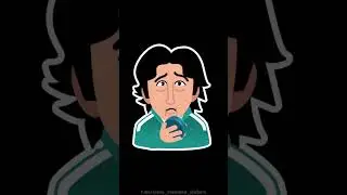 &laquo;Fearful Face&raquo; animated sticker, &laquo;Squid Game&raquo; sticker pack