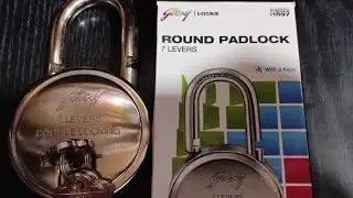 Godrej Lock 7 Lever Silver ,Double Locking, 3key ,Mrp 425.