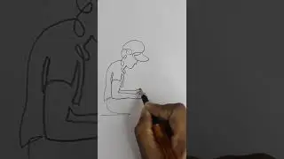 How to Draw a Child Reading a Book in one Line #art #artstyle #easydrawing #drawing