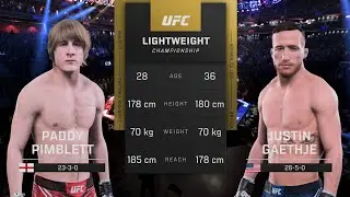 PADDY PIMBLETT vs JUSTIN GAETHJE | a BLOODY LIGHTWEIGHT FIGHT | UFC FIGHTNIGHT 
