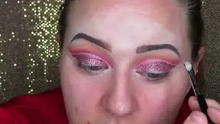 Pink glitter cutcrease