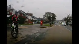 Off Road Dirt Bike running from Police in Hull
