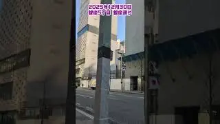 朝の銀座通りを歩く