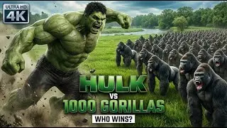 HULK vs 1000 GORILLAS 😱 | Epic Battle | Who Wins?