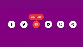Social Media Buttons with Tooltip on Hover using HTML & CSS only