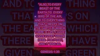 #GOD'S WORD #GENESIS 1:30 #HOLY BIBLE # SHORTS #JESUS