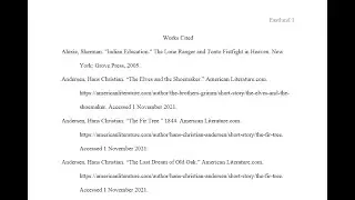 MLA format end-text citation in Word