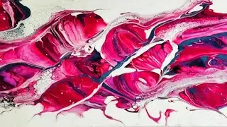 Pretty In Pink, Bloom Transfer With Stunning Aussie Swipes & Palate Knife Work Colors In Description