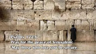Pray for the peace of Jerusalem - Psalms 122:6