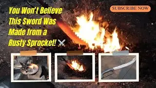 From Rust to Rage Forging a Sword from an Old Chain Sprocket! 🔥