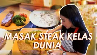 bikinSTEAK restaurant bintang 5 DIRUMAH.. #COOKINGVLOG #COOKING