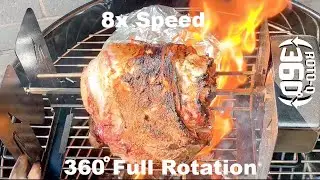 ROTO-Q 360 - FULL 360 degree Rotation 8x Speed Rotisserie Leg of Lamb (5.5 lbs) Self-Powered