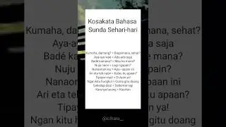 kosakata bahasa sunda sehari hari#sunda #shortvideo #belajar