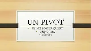 CONVERSION OF UNSTRUCTURED DATA TO UNPIVOT STRUCTURED DATA