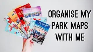 ORGANISING MY THEME PARK MAP COLLECTION | Cupcakes and Coasters
