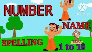 1 to 10 number names spelling learning #nursery #mathsrhymes #viratkidseduction #1to10english