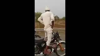 Funny old man dancing on Bike 😱 OMG!!