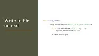 tkinter extra 3   save to file