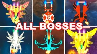Space Shooter: Star Squadron - All Bosses | Beating ALL BOSSES