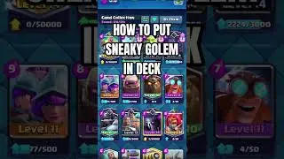 How to put sneaky golem in deck😅 ? #clashroyale #supercell #shorts #howto