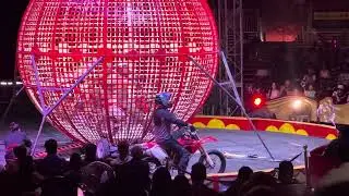 The Royal Canadian Circus bikes in ball
