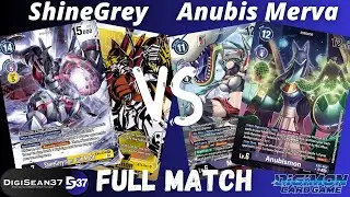 ShineGreymon Ruin Mode Turbo VS Anubismon Mervamon Loop | Digimon Card Game | EX5 Animal Colosseum