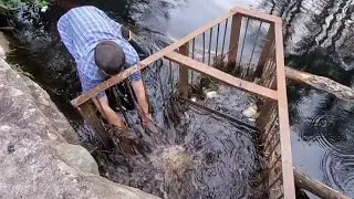 Unclogging The Trash Rack Jammed By Beavers