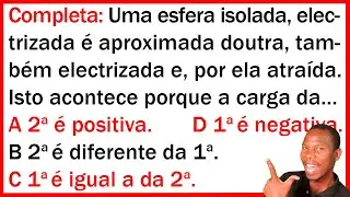 Atracção entre Cargas Eléctricas - Exame de Física - 10ª Classe, 1ª Ép 2022