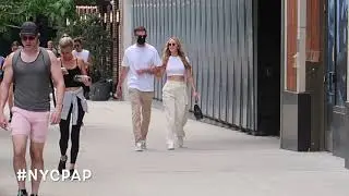 Jennifer Lawrence and husband Cooke Maroney walk home holding hands after having lunch in Soho