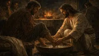 John 13 &bull; Day 2,553 - The Master kneels to wash; love becomes the mark; betrayal walks into night.