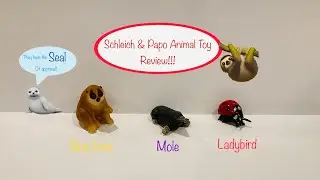 Schleich & Papo Animal Toy Review!!!🦥🧸🦡🐞