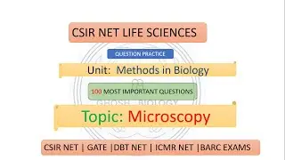 100 Most Important Microscopy MCQs for CSIR NET | PYQs & Explanations | Life Sciences #ghoshbiology