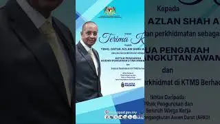Setinggi-tinggi penghargaan kepada YBhg. Datuk Azlan Shah Al Bakri