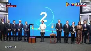President Ferdinand R. Marcos Jr., along with the Philippine Stock Exchange (PSE), Inc. a...