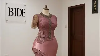 Reception Dress designed and made for a Nigerian Bride