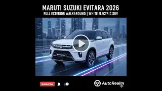 Maruti Suzuki eVitara 2026 &ndash; Full Exterior Walkaround | White Electric SUV | #blackwhite   AutoRealm