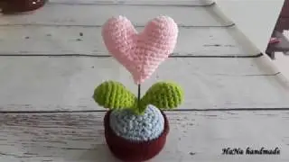 Hướng dẫn móc chậu cây tình yêu  | Tutorial crochet love plant pots | HaNa