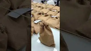 Elegant Corporate Return Gifts | Custom Jute Pouch Hamper by Angroos Handicrafts