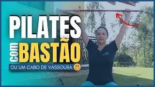 ✅PILATES EM CASA COM CABO DE VASSOURA 😍