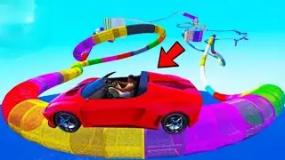 SHINCHAN AND FRANKLIN TRIED THE CRAZY ZIGZAG LONGEST MEGA RAMP PARKOUR CHALLENGE GTA 5